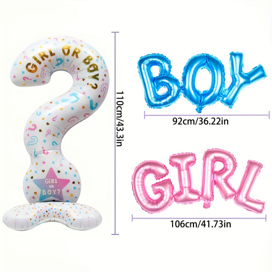 Gender Reveal Ballon-Set – Rosa & Blau mit „GIRL“ & „BOY“-
