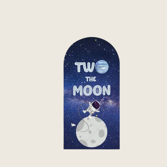 „Two The Moon“ Backdrop Cover – Astronaut Weltraum-Motto