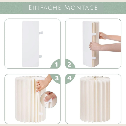 Faltbare Wabenpapier-Säule creme
