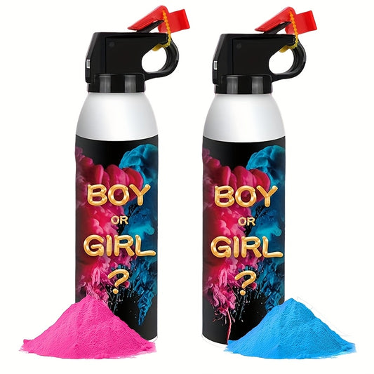 Set aus 2 Gender Reveal Kits – inkl. Rauchbomben & Konfetti