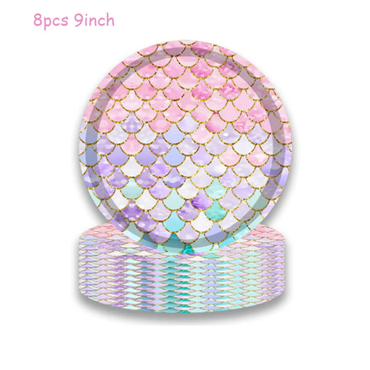 Meerjungfrau Party Pappgeschirr