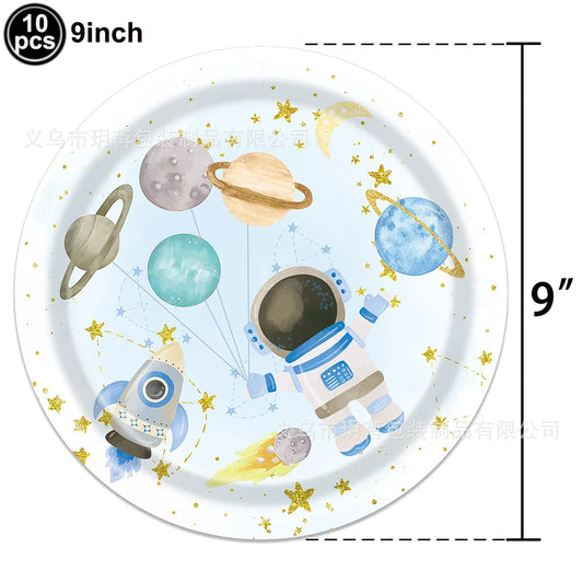 Astronauten-Pappteller im Space-Design