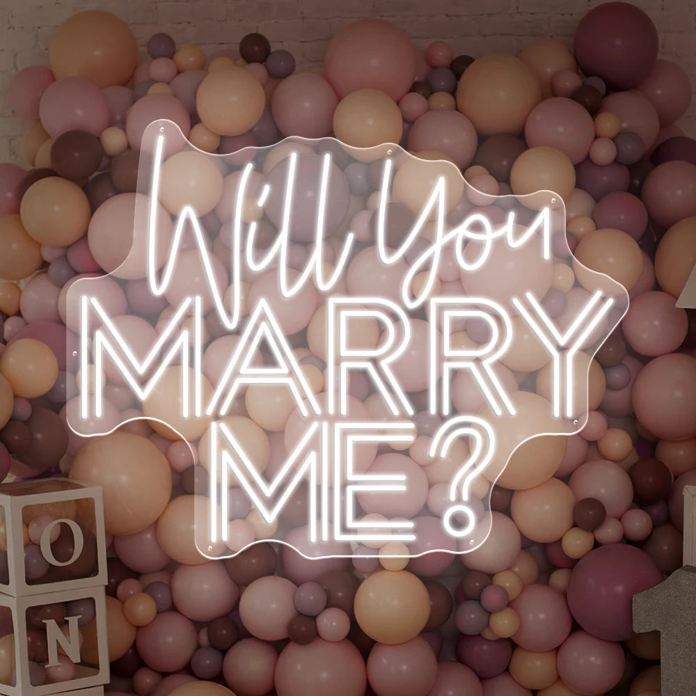 LED Schild „Will You Marry Me“