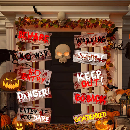 Halloween-Papierwarnschilder für Halloween
