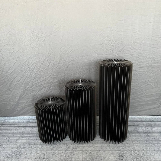 Faltbare Wabenpapier-Säule schwarz