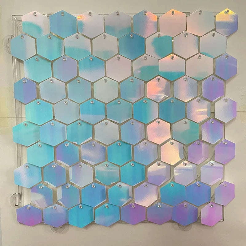 Schimmernde Pailletten-Wandpaneele 30 × 30 cm 12/16/18 Stück