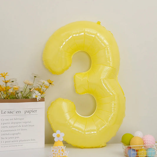 1m Folien Zahl Zitronengelb