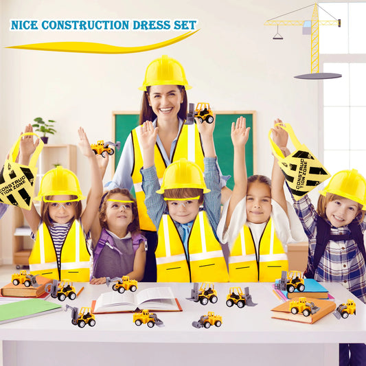 Bauarbeiter für Kinder mit Weste, Helm & Zubehör