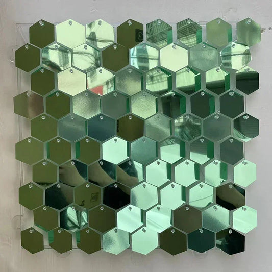 Schimmernde Pailletten-Wandpaneele 30 × 30 cm 12/16/18 Stück