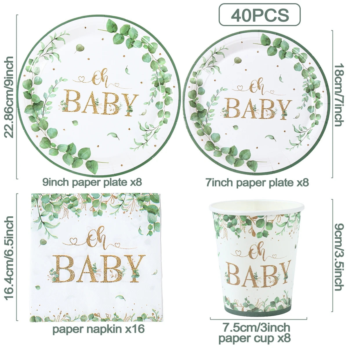 „Oh Baby“ Pappgechirr