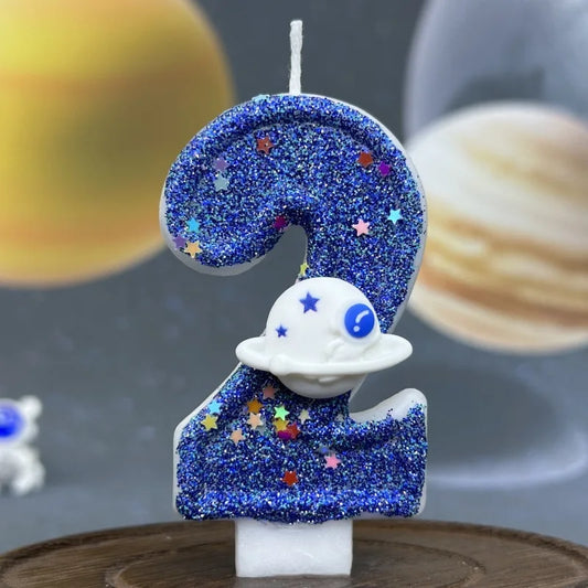 Zahlenkerze – Planet Geburtstag