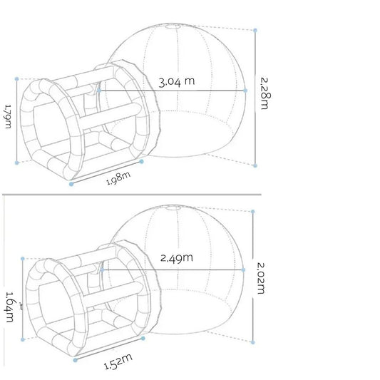 Aufblasbares Bubble House / Inklusive Pumpe