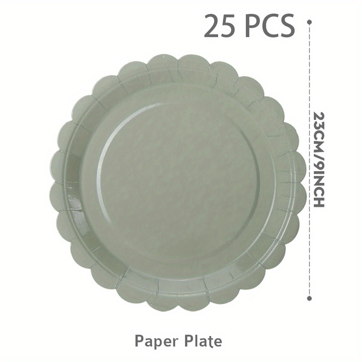 Pappgeschirr-Set in Salbeigrün