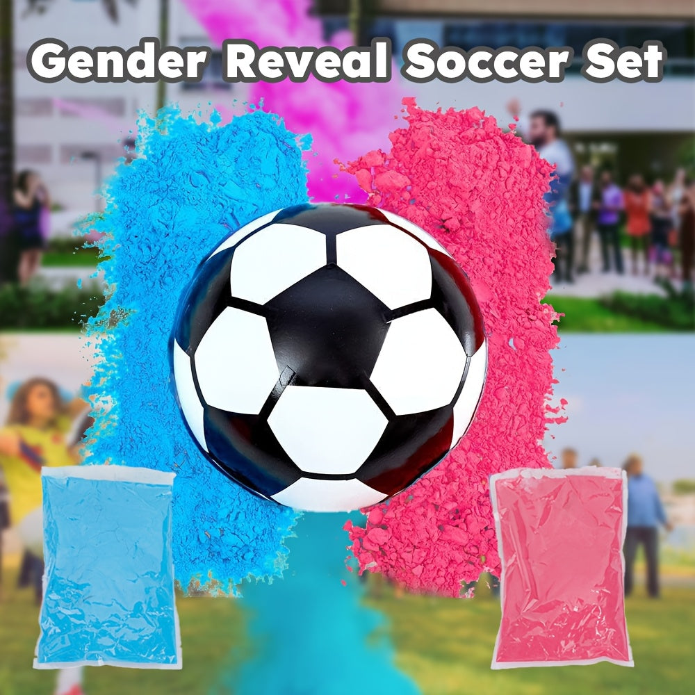 Gender Reveal Football-Set – Fußball mit rosa & blauem Pulver