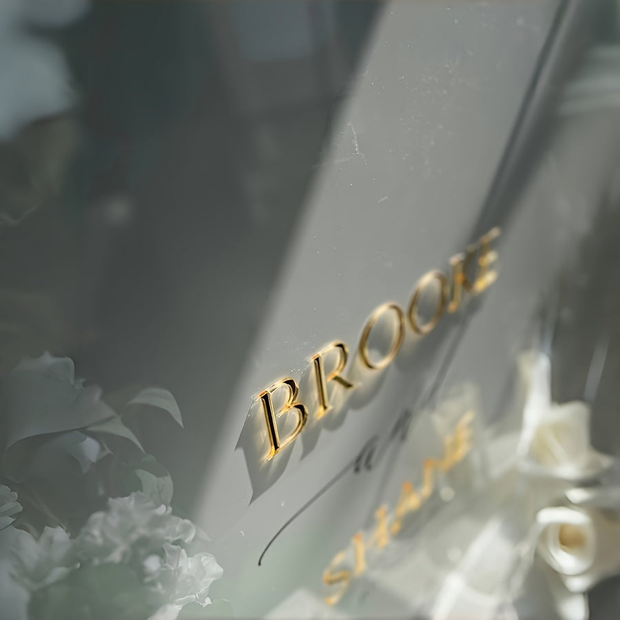Acryl-Bogenschild mit 3D-Namen – personalisierbar