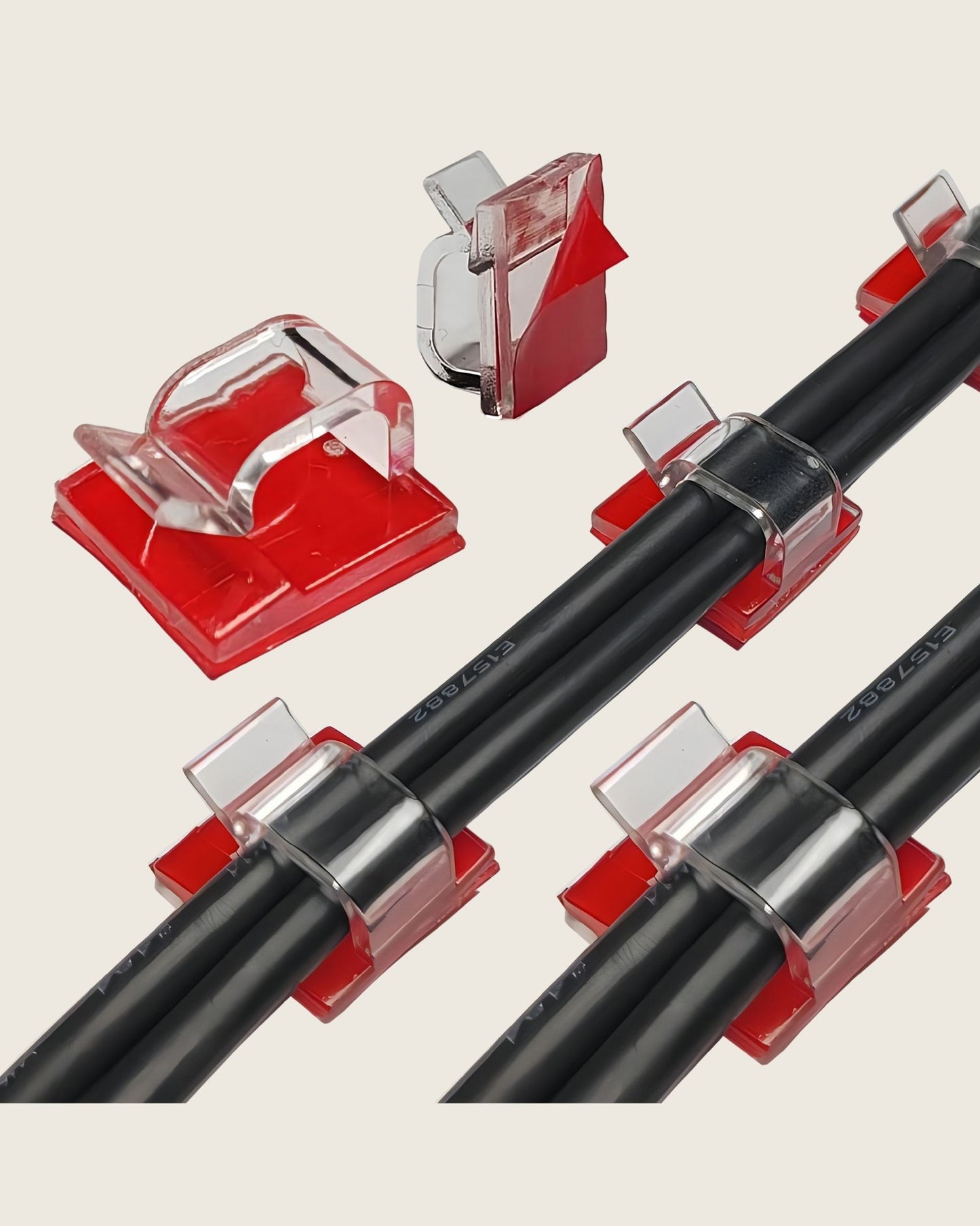 transparente Clips – selbstklebend