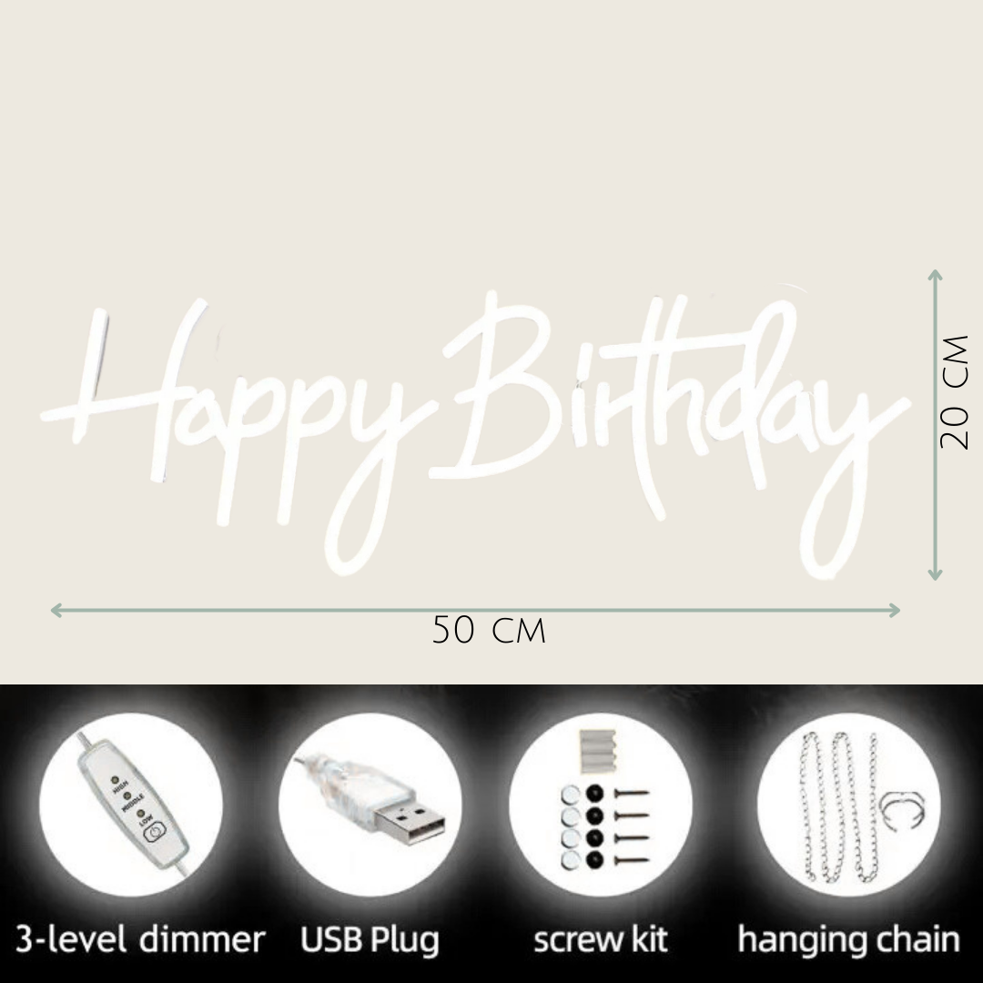 LED Neon „Happy Birthday“-Schild 2
