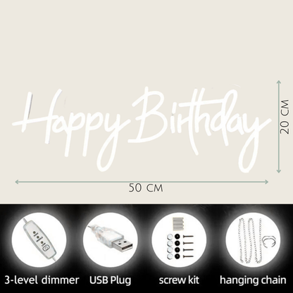LED Neon „Happy Birthday“-Schild 2