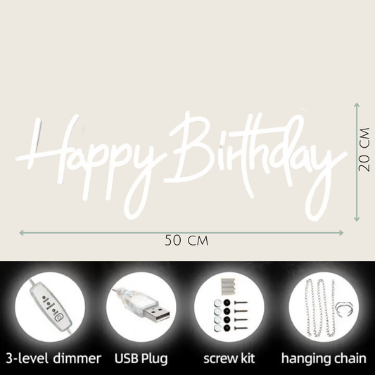 LED Neon „Happy Birthday“-Schild 2