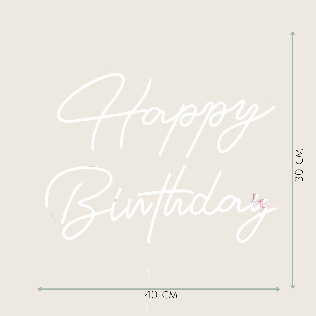 LED Neon „Happy Birthday“-Schild