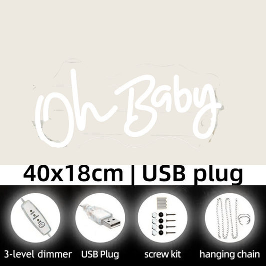 LED Neon „Oh Baby-Schild