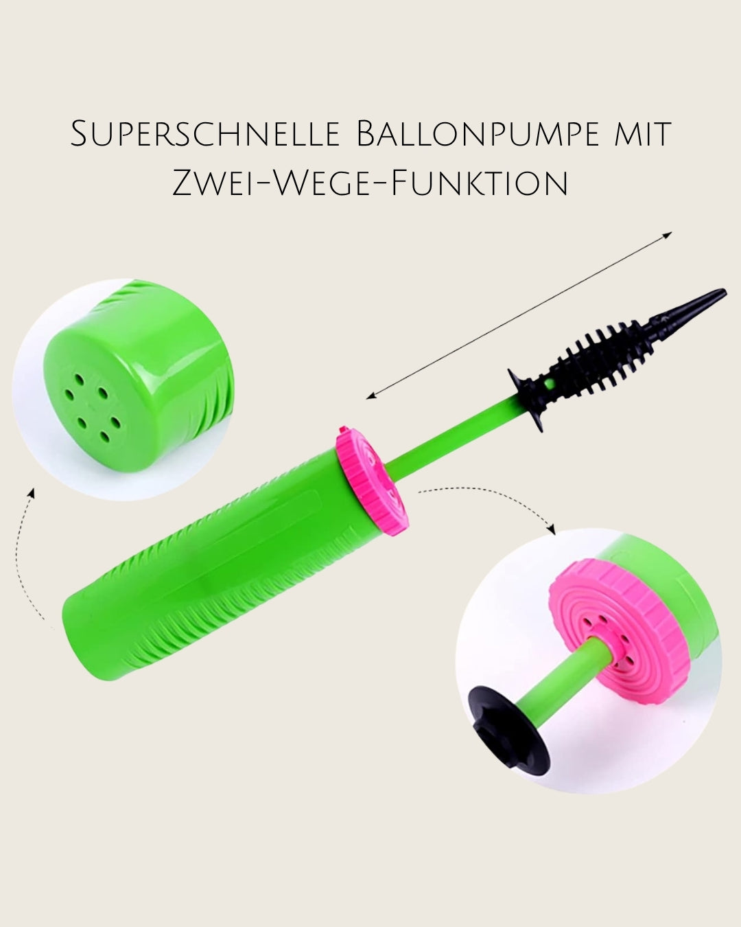Doppelhub Handpumpe für Luftballons