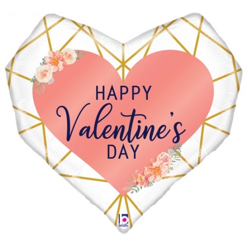 Happy Valentine's Day - Geo Heart - 29 inch - Grabo