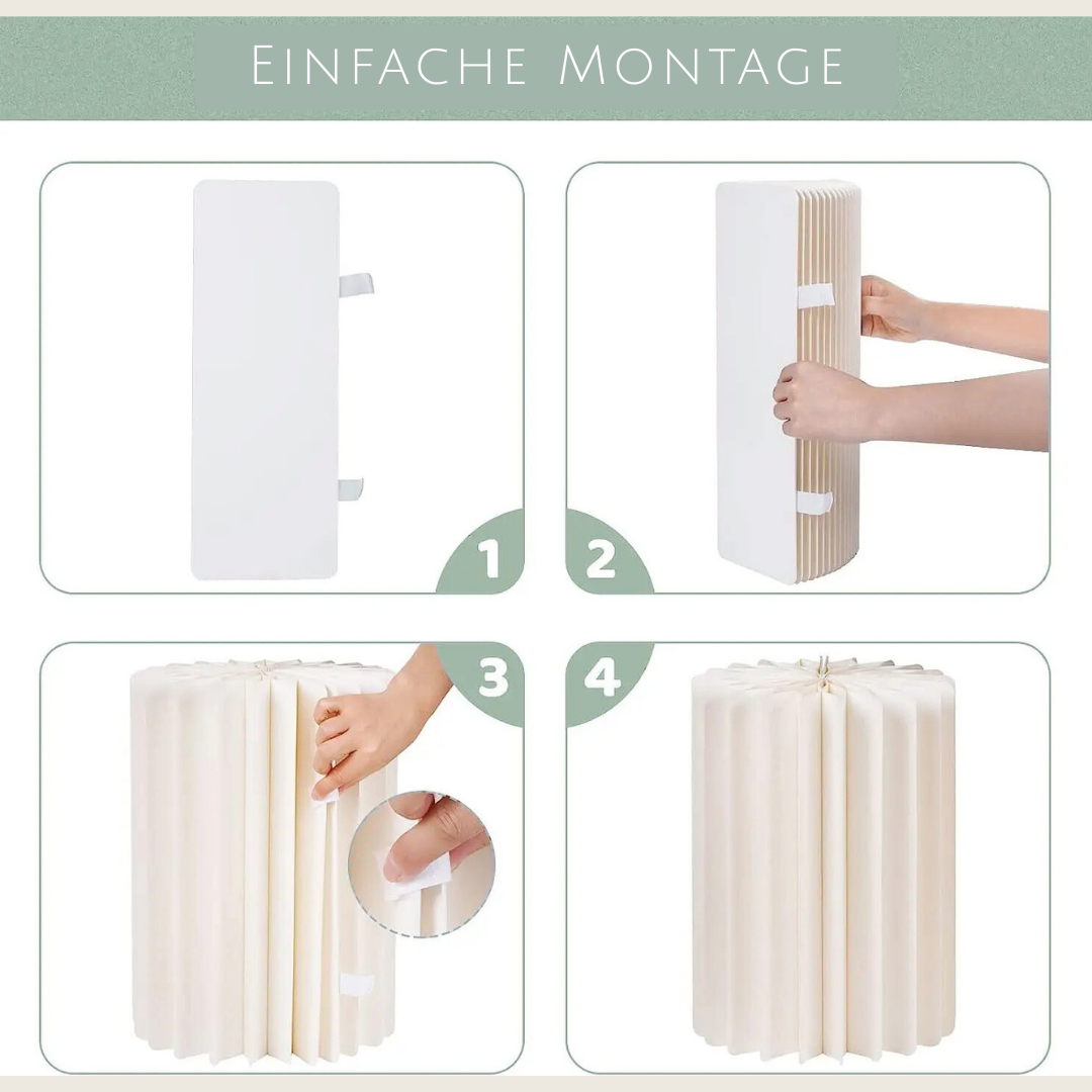 Faltbare Wabenpapier-Säule creme