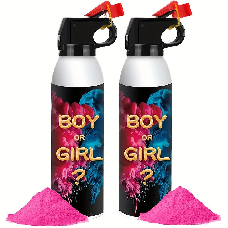 Set aus 2 Gender Reveal Kits – inkl. Rauchbomben & Konfetti