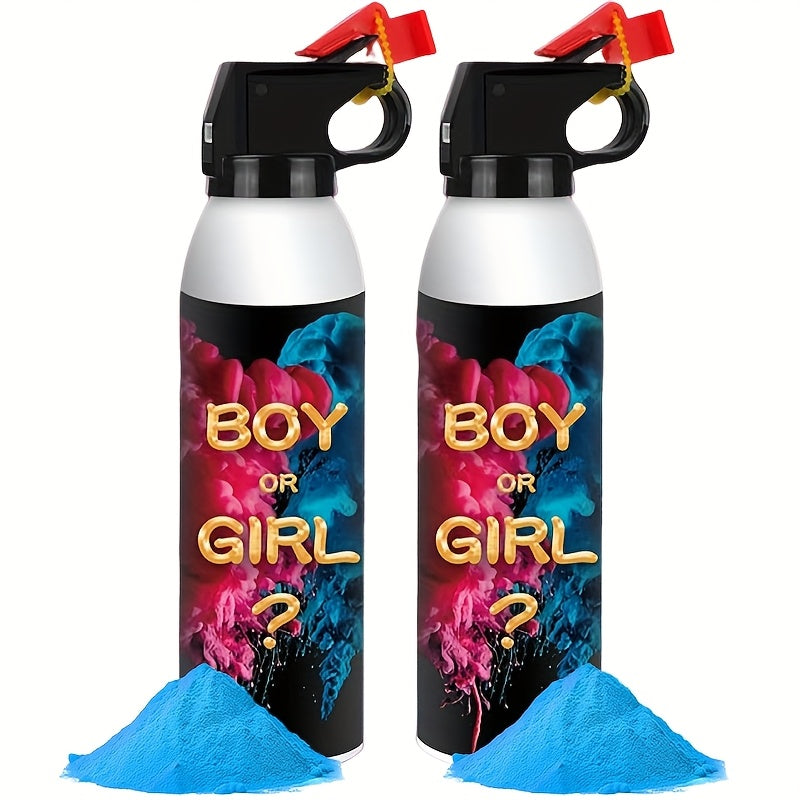 Set aus 2 Gender Reveal Kits – inkl. Rauchbomben & Konfetti