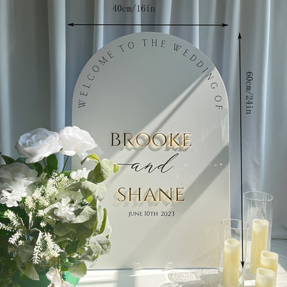 Acryl-Bogenschild mit 3D-Namen – personalisierbar