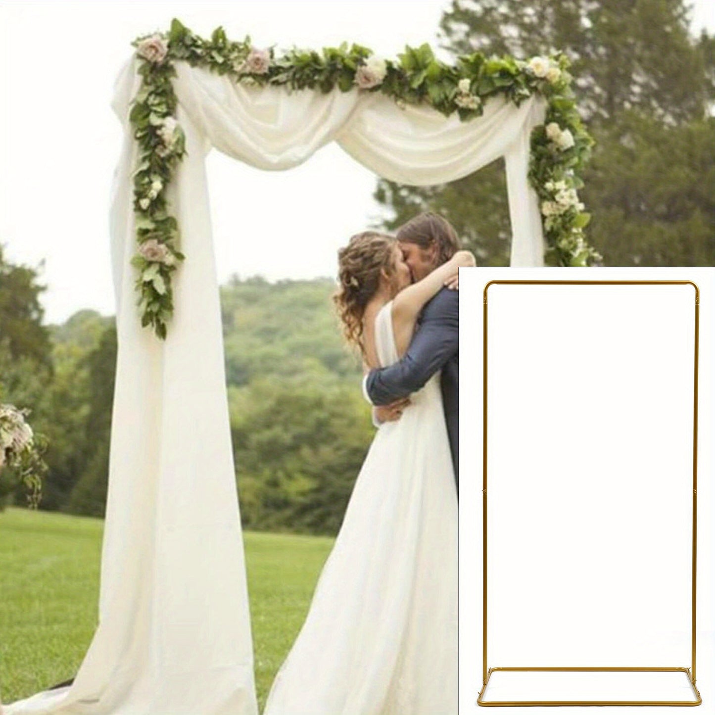 Goldener Backdrop-Stand aus Metall