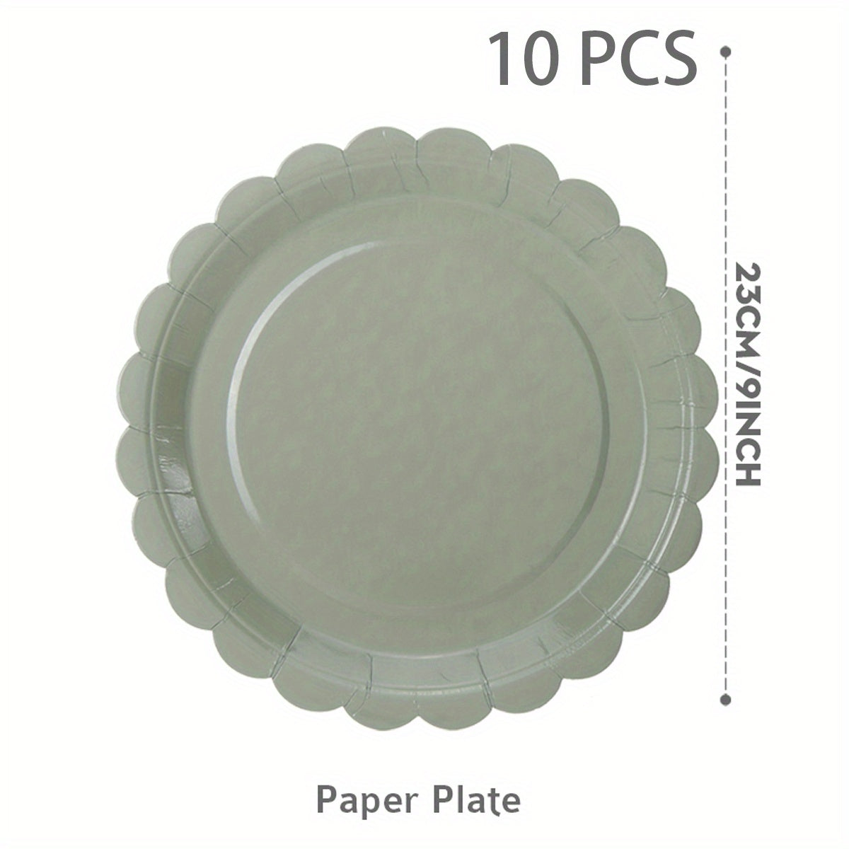 Pappgeschirr-Set in Salbeigrün