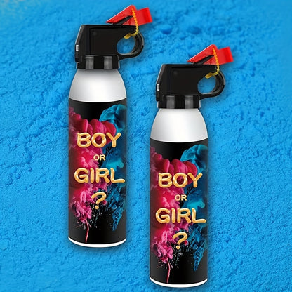 Set aus 2 Gender Reveal Kits – inkl. Rauchbomben & Konfetti