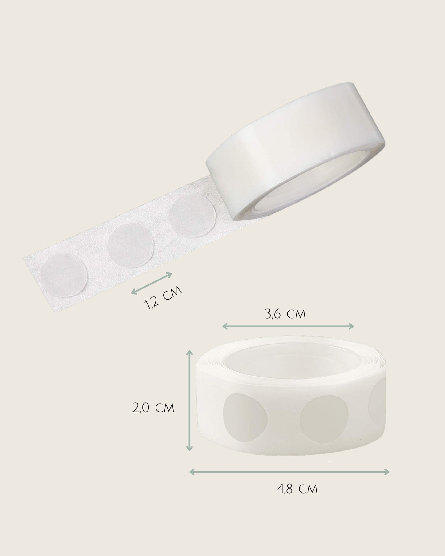 Ballon-Klebepunkte Transparent, doppelseitig