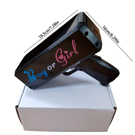 Gender Reveal Money Gun – mit rosa & blauem Papierkonfetti