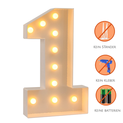XXL LED Geburtstagszahlen 91,5 cm
