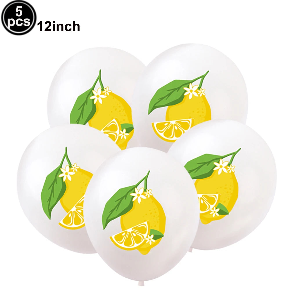 Gelbe Zitronen, Partyzubehör Pappgeschirr