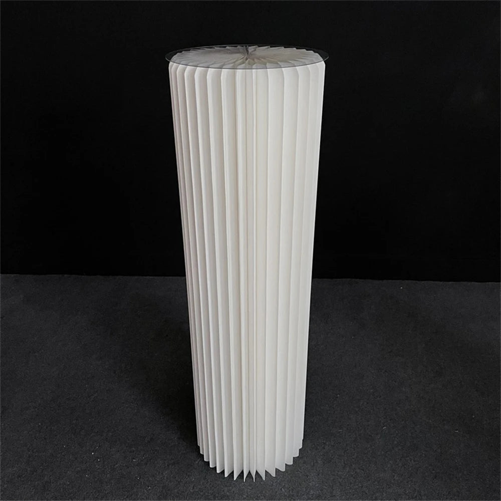 Faltbare Wabenpapier-Säule creme