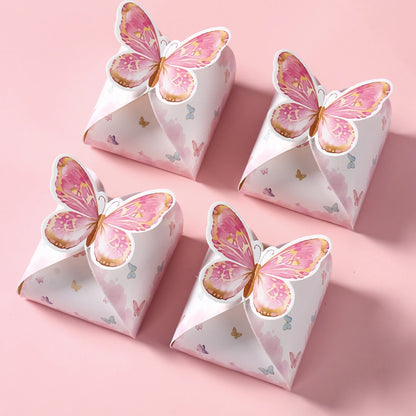 Rosa Schmetterling-Geschenktüten