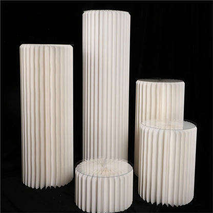 Faltbare Wabenpapier-Säule creme