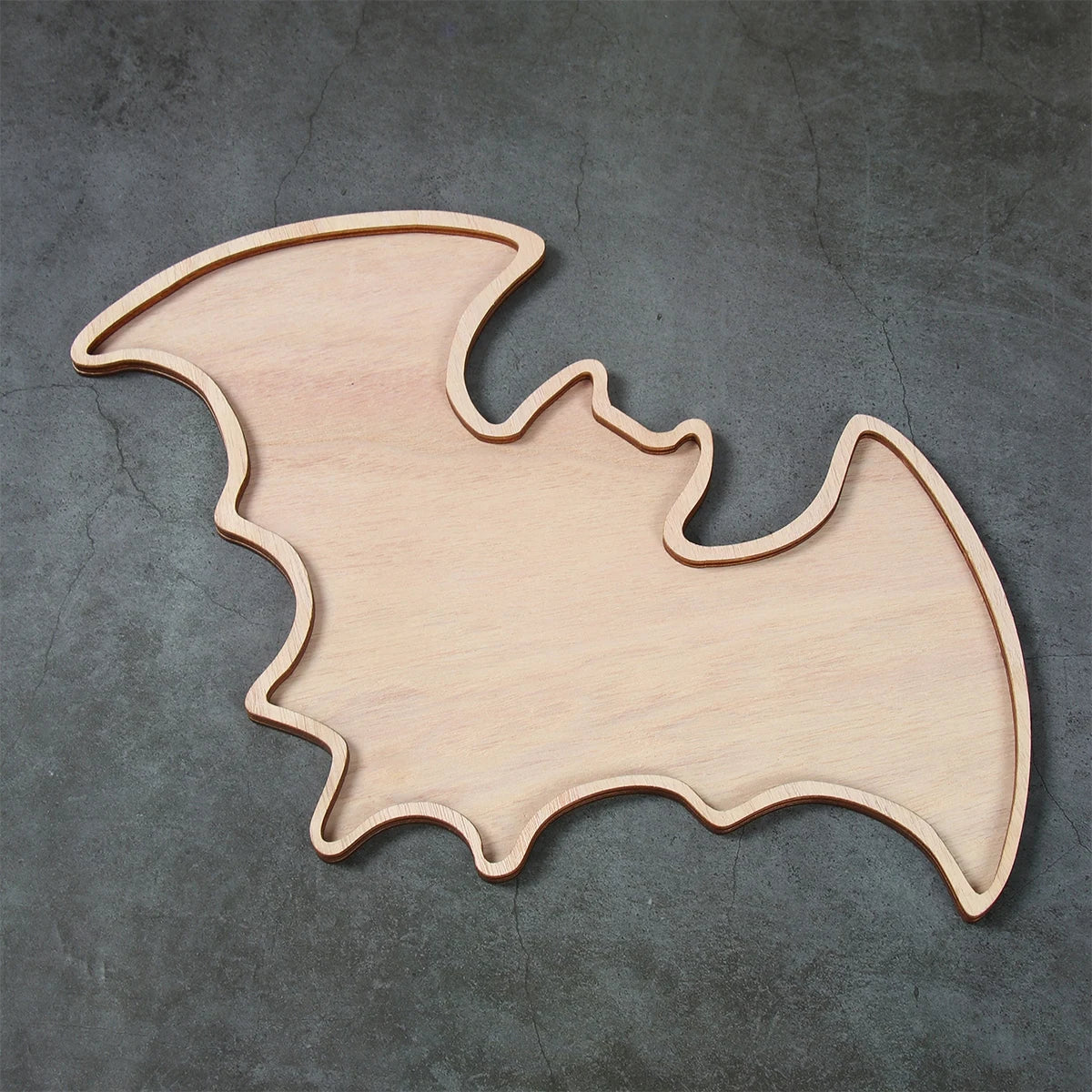 Halloween-Holztablett, Partyteller, Fledermausförmige Palette für Halloween-Dekoration