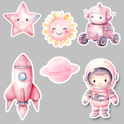 Rosa Astronaut Aufsteller