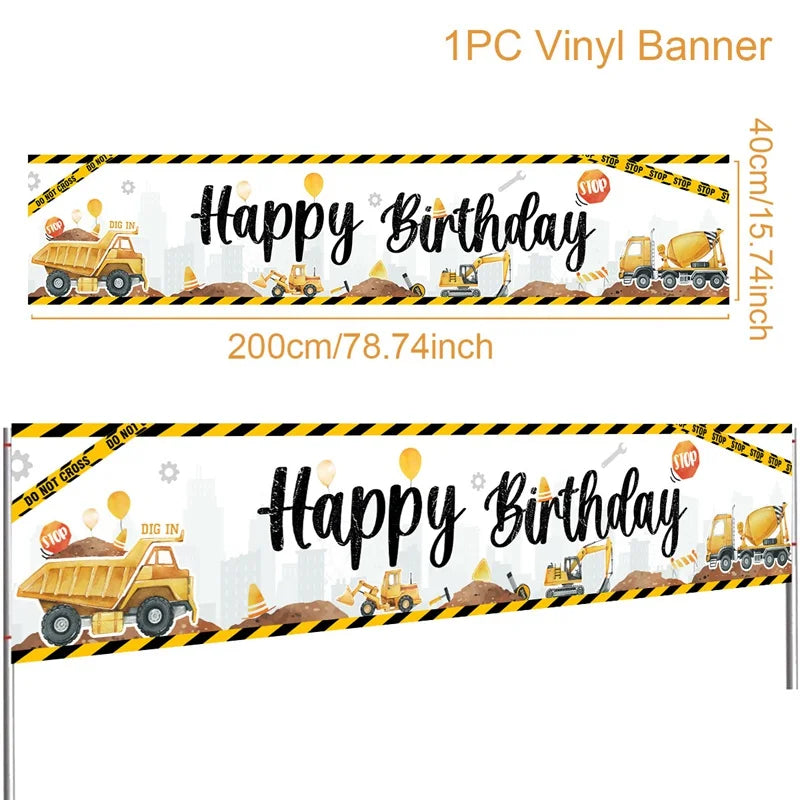 Baustellen Bagger Pappgeschirr