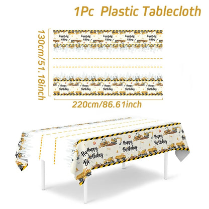 Baustellen Bagger Pappgeschirr