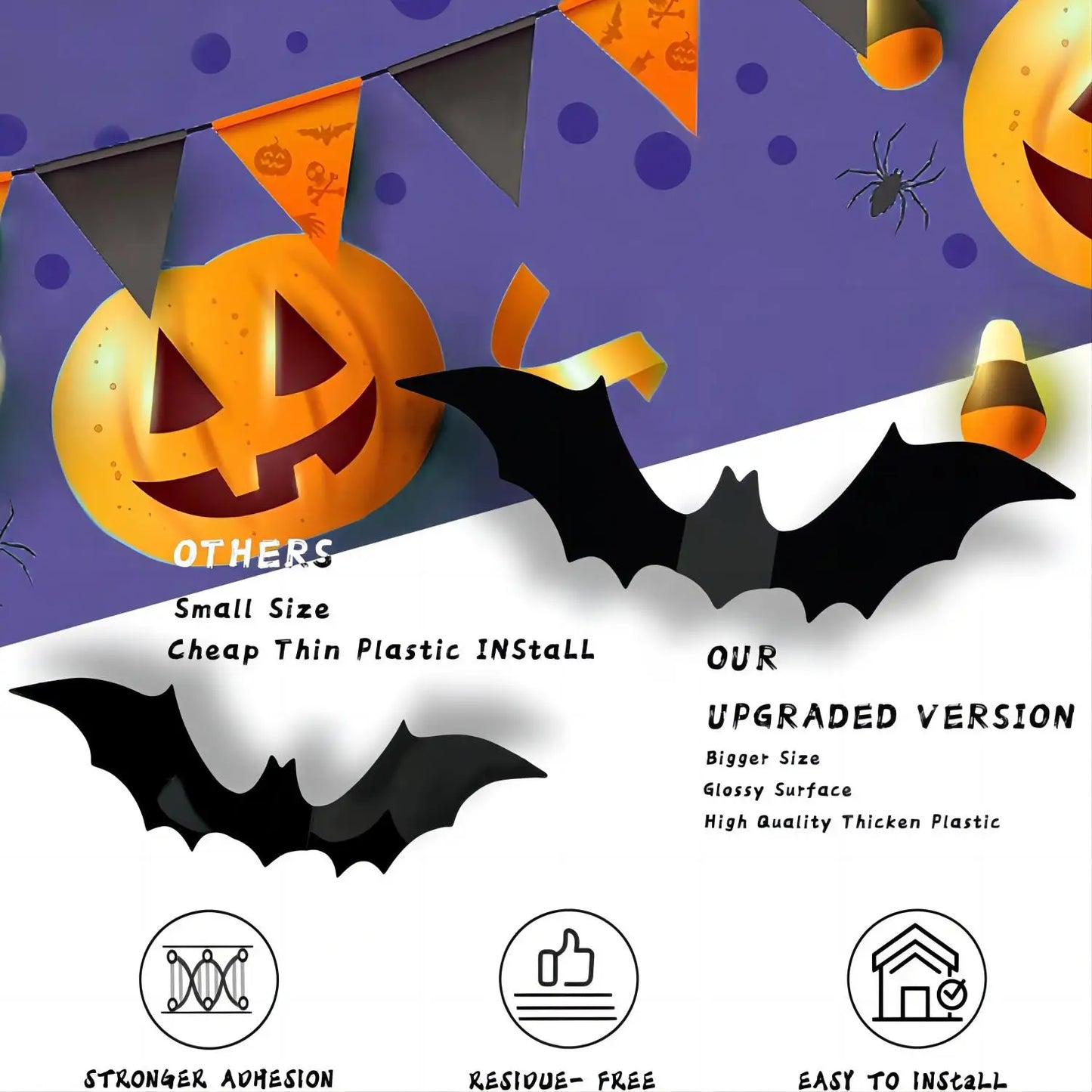 Halloween Party Fledermäuse Wand dekoration