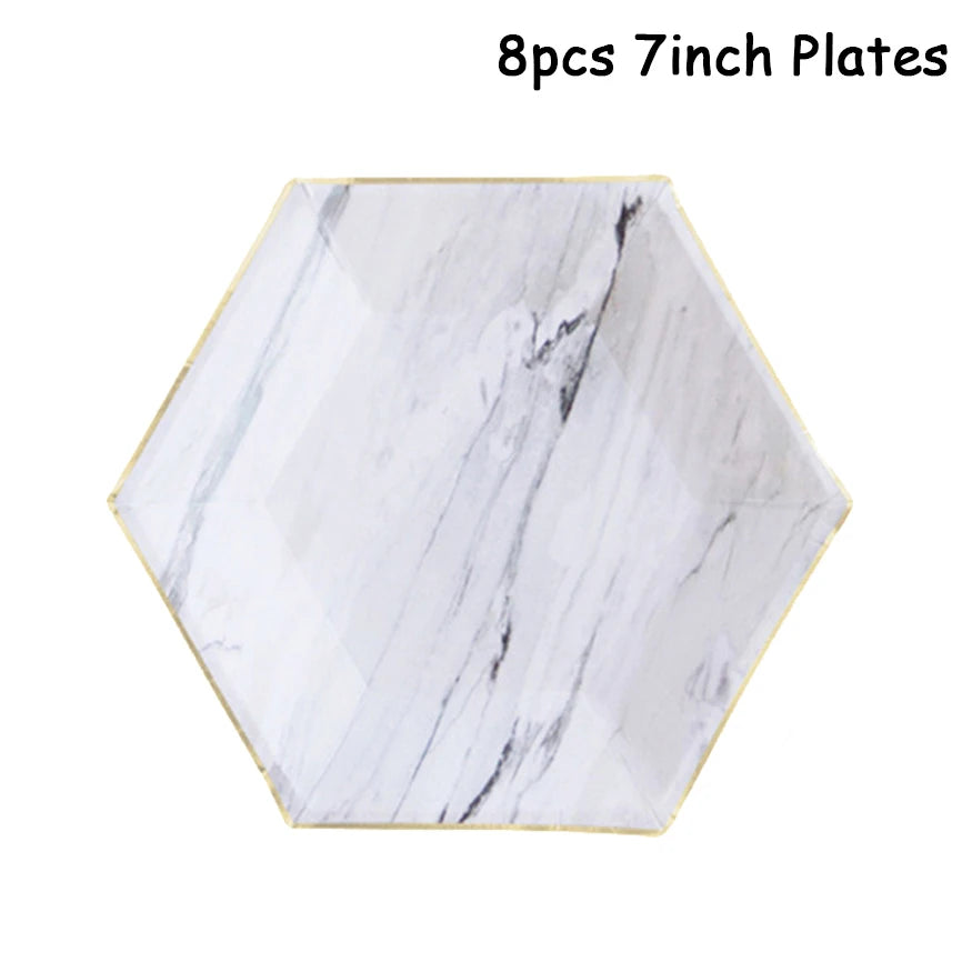 Weißes Thema Party Pappgeschirr