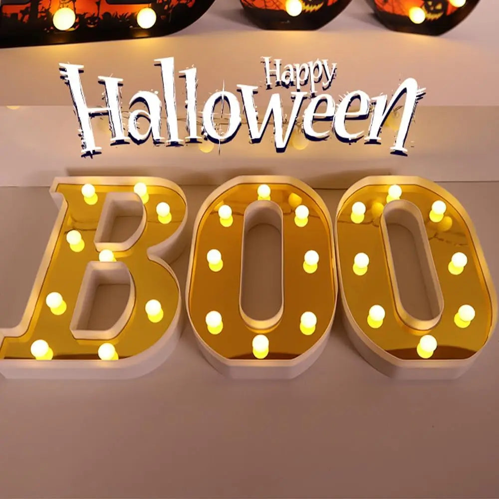 LED BOO Halloween-Dekorationen für den Innenbereich