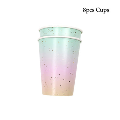 Regenbogen Pappgeschirr