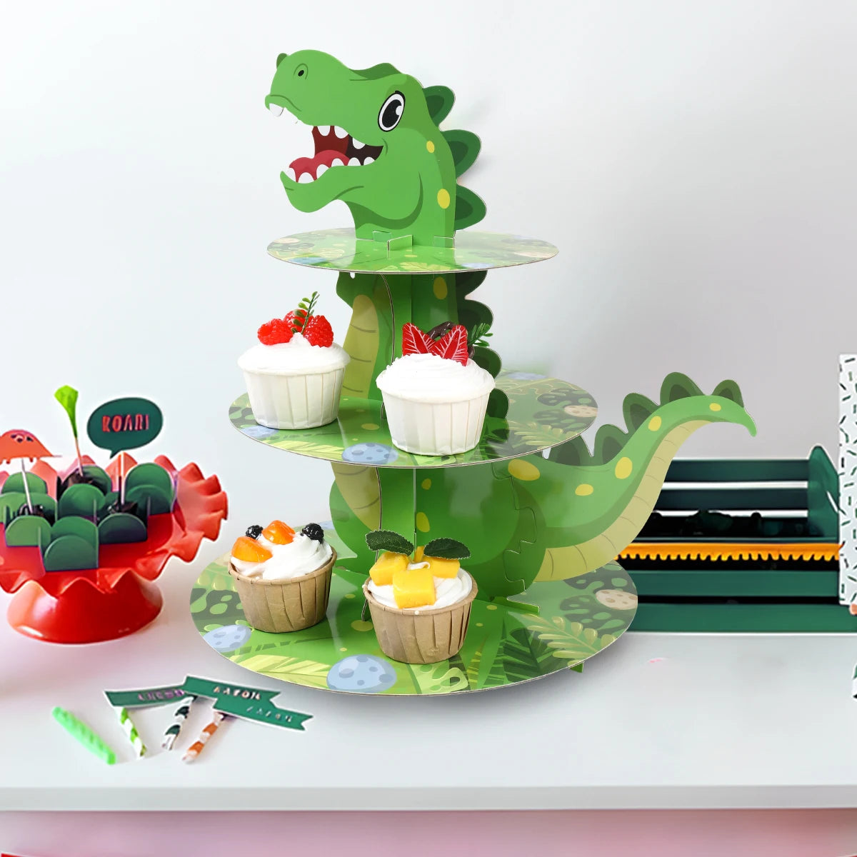 Dinosaurier Cupcake Ständer Geburtstag